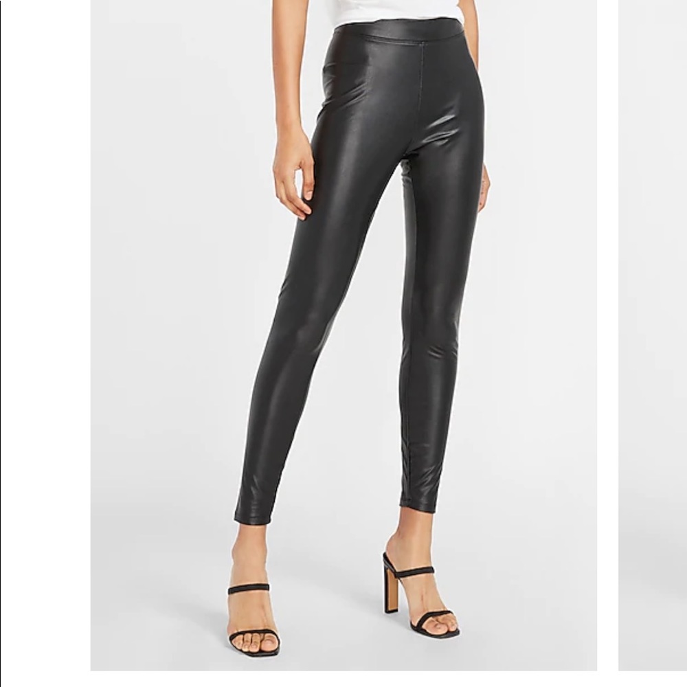 SOLD Express Black Faux Leather Leggings